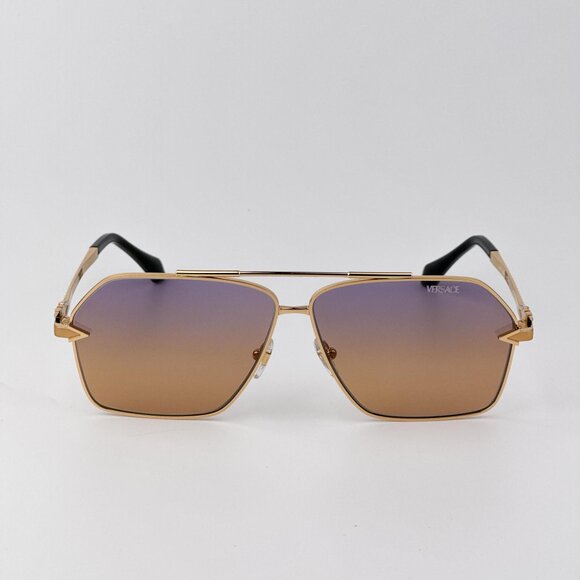 Versace Men’s Sunglasses – Gold Aviator Frame | VE2284 1002EL | NEW & AUTHENTIC - Picture 3 of 10